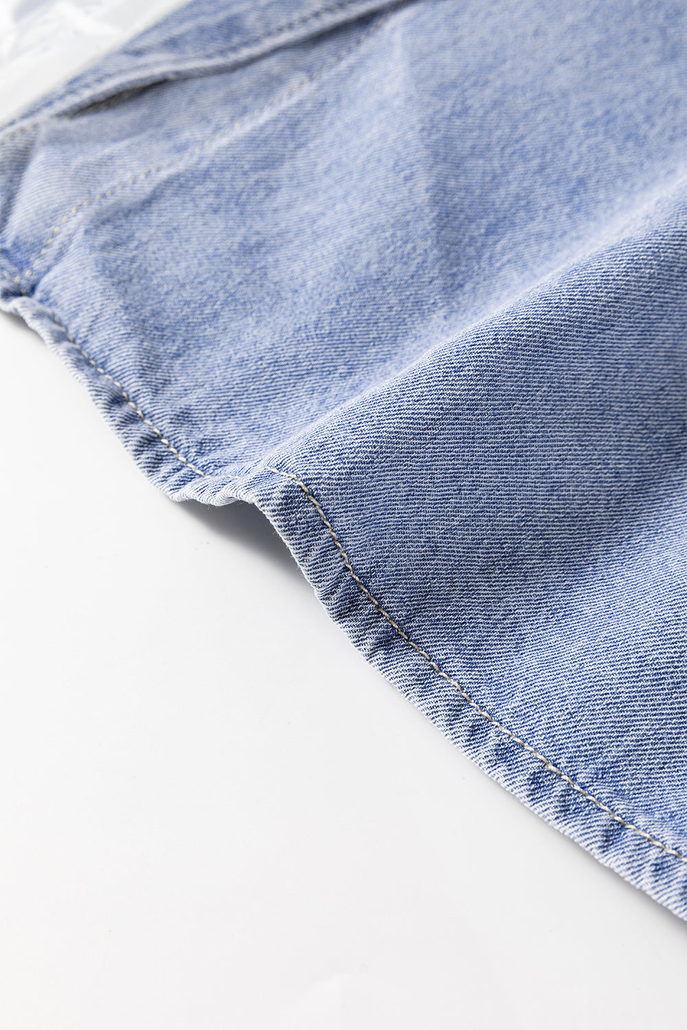 Beau Blue Ruffled Long Sleeve Buttoned Denim Shirt-Chaelisa's New Jammies