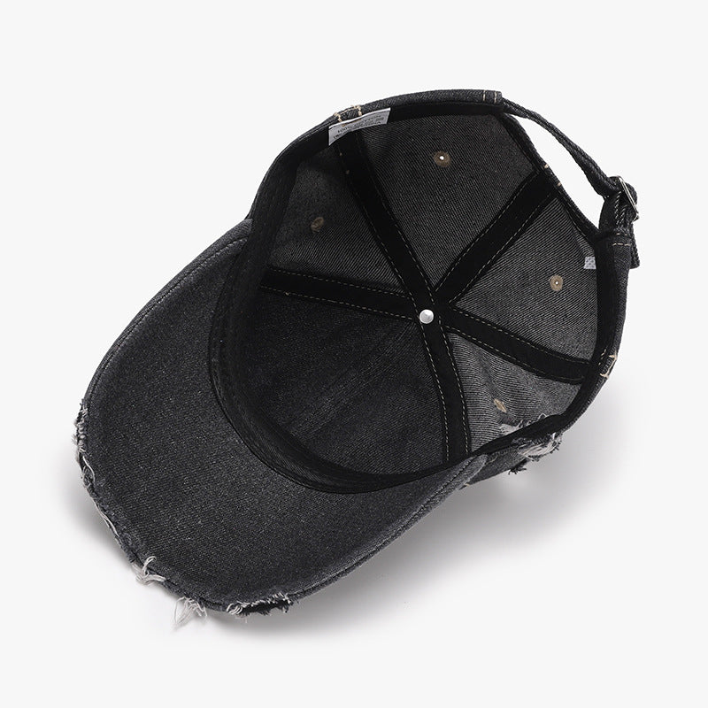 Distressed Adjustable Cotton Baseball Cap-Chaelisa's New Jammies