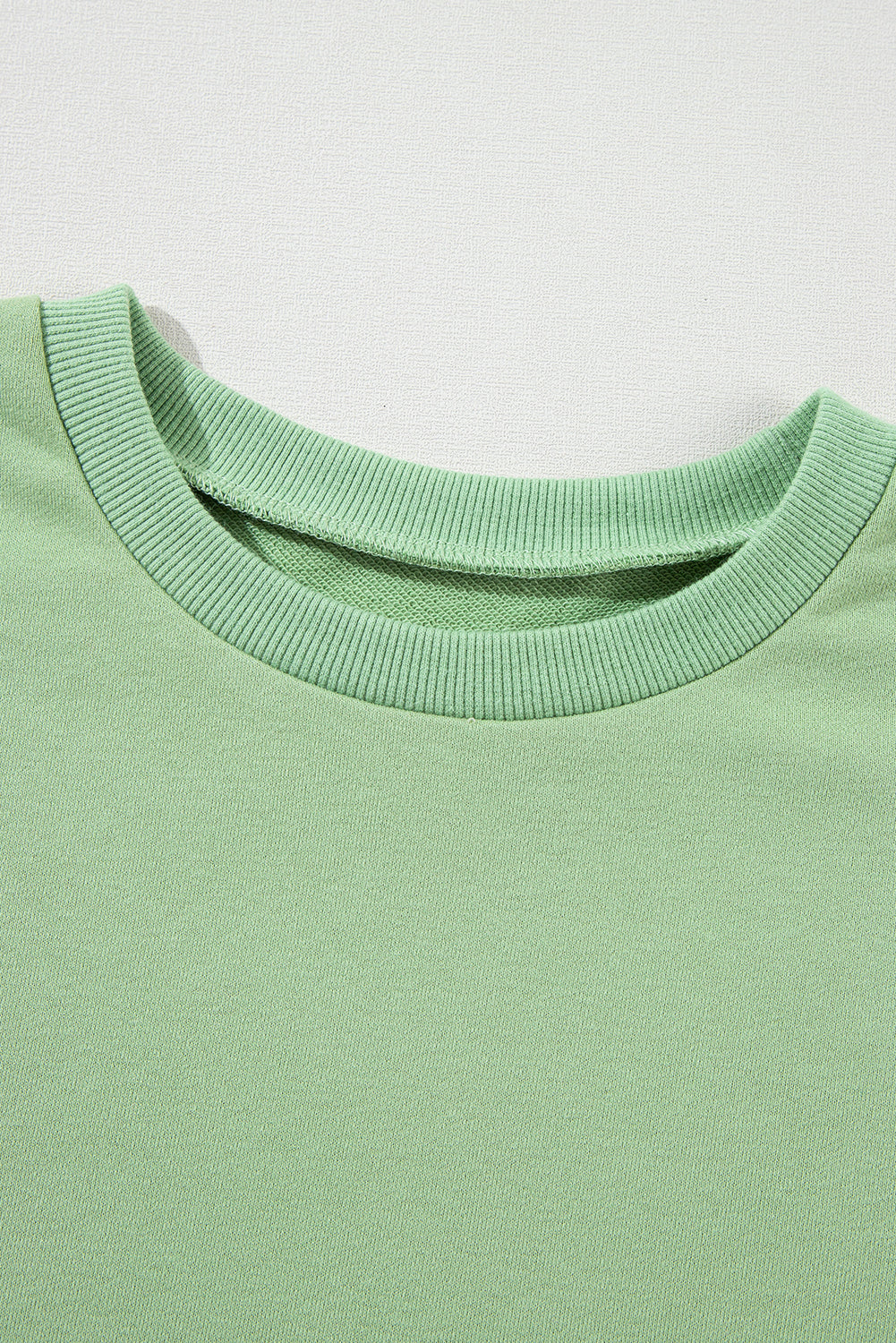 Grass Green Solid Fleece Lined Drop Shoulder High Low Sweatshirt-Chaelisa's New Jammies