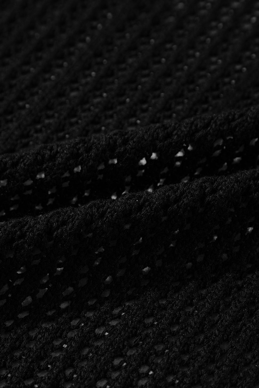 Black Crochet Hollow Out Open Front Cardigan-Chaelisa's New Jammies