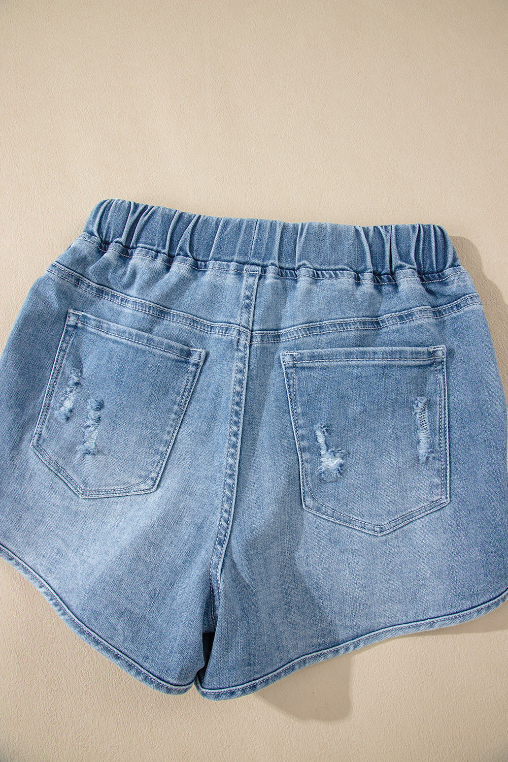 Myosotis Drawstring High Waist Distressed Denim Shorts-Chaelisa's New Jammies