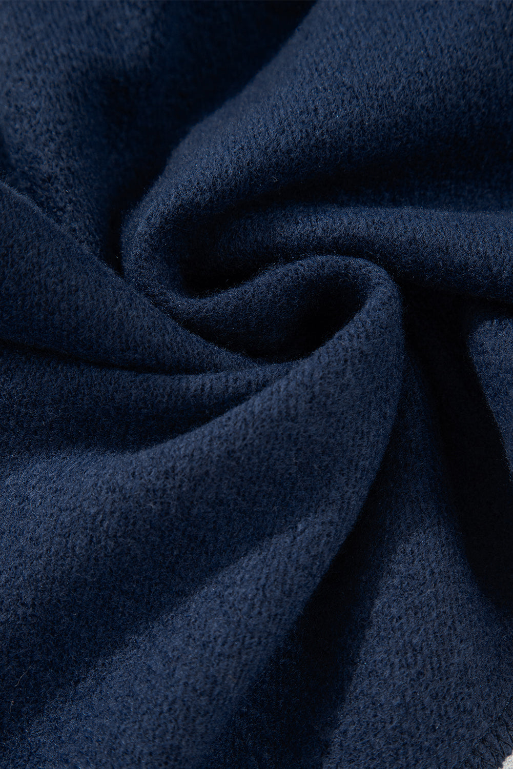 Navy Blue Solid Color Fleece Lined Drawstring Waist Casual Pants-Chaelisa's New Jammies