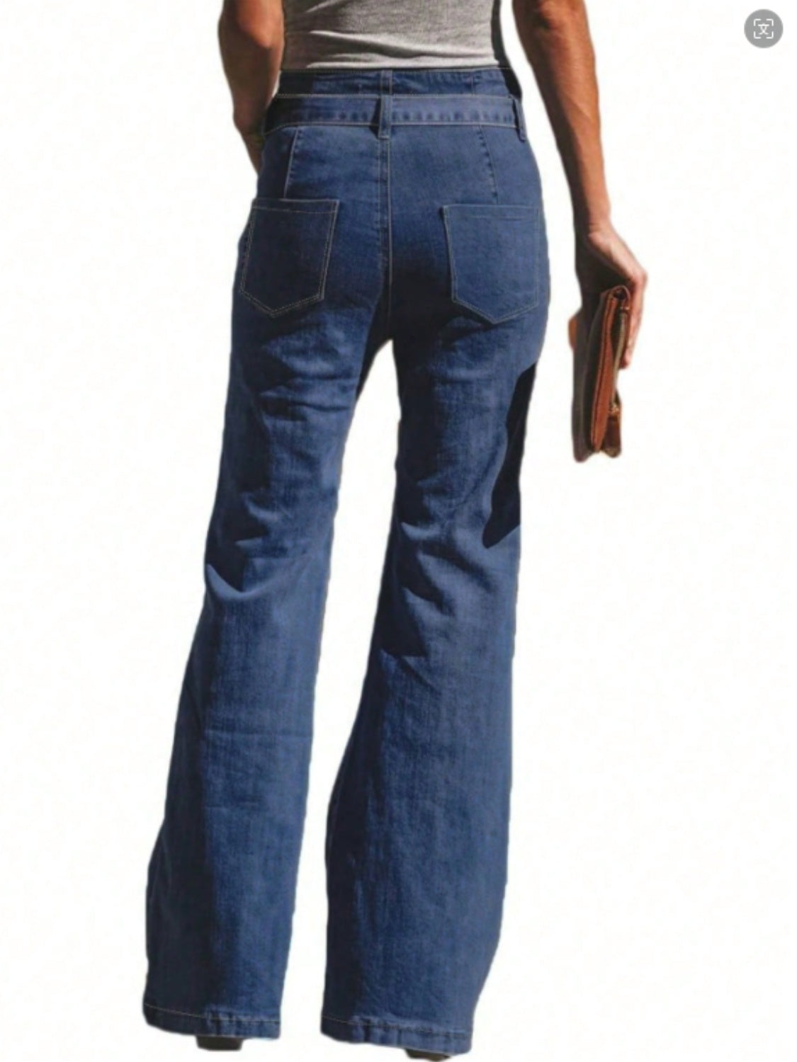 Tied Flare Jeans with Pockets-Chaelisa's New Jammies
