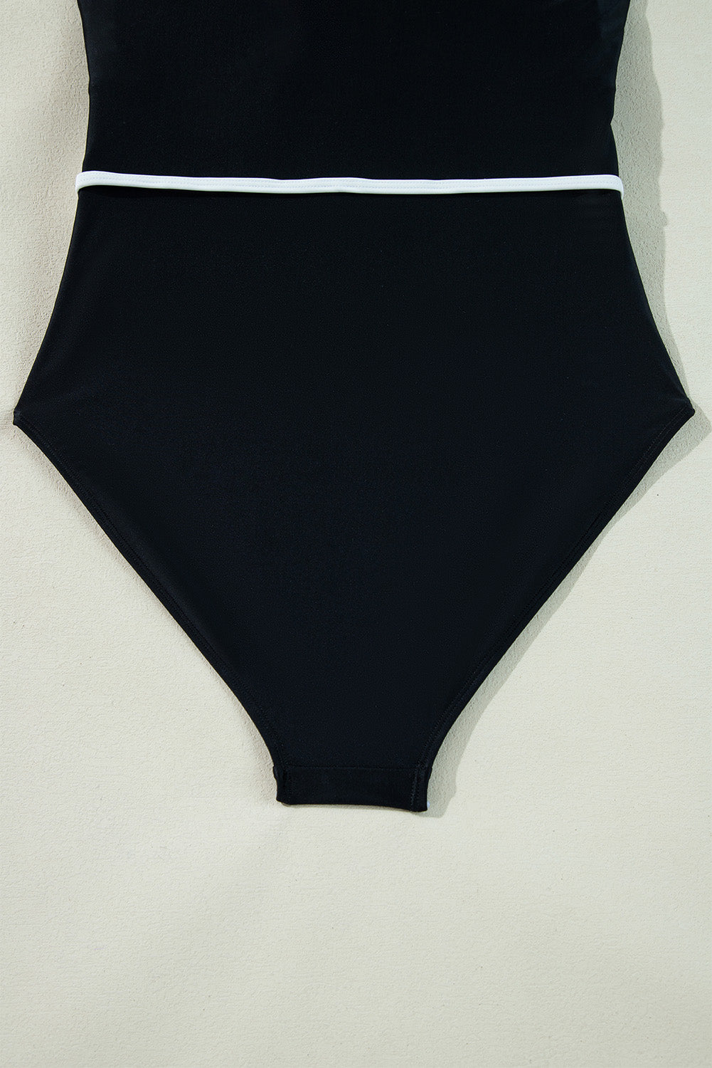 Black Color Contrast Ruffled Wrap V Neck Swimsuit-Chaelisa's New Jammies