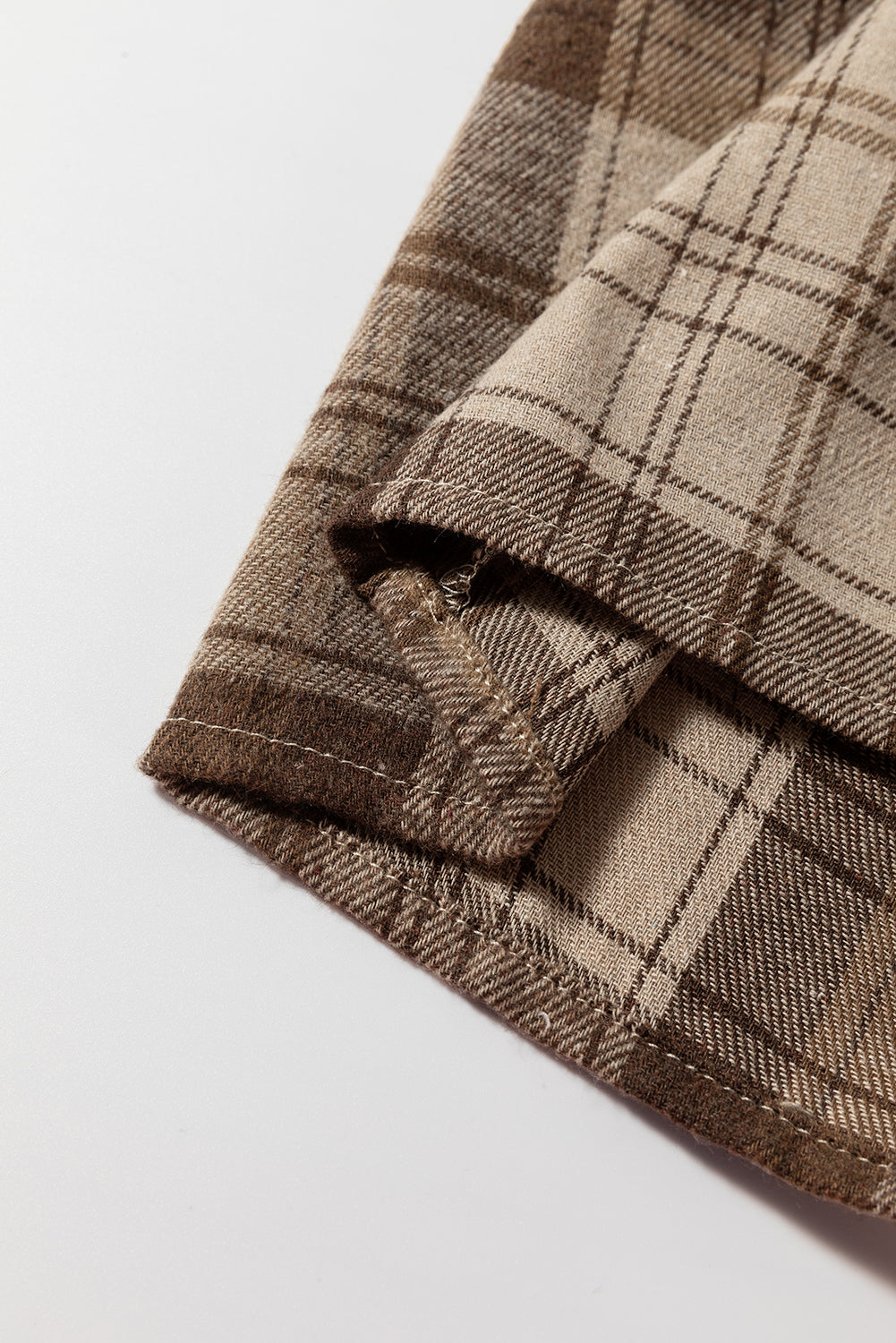 Beige Plaid Patchwork High Waist Sweatshirt Mini Dress-Chaelisa's New Jammies