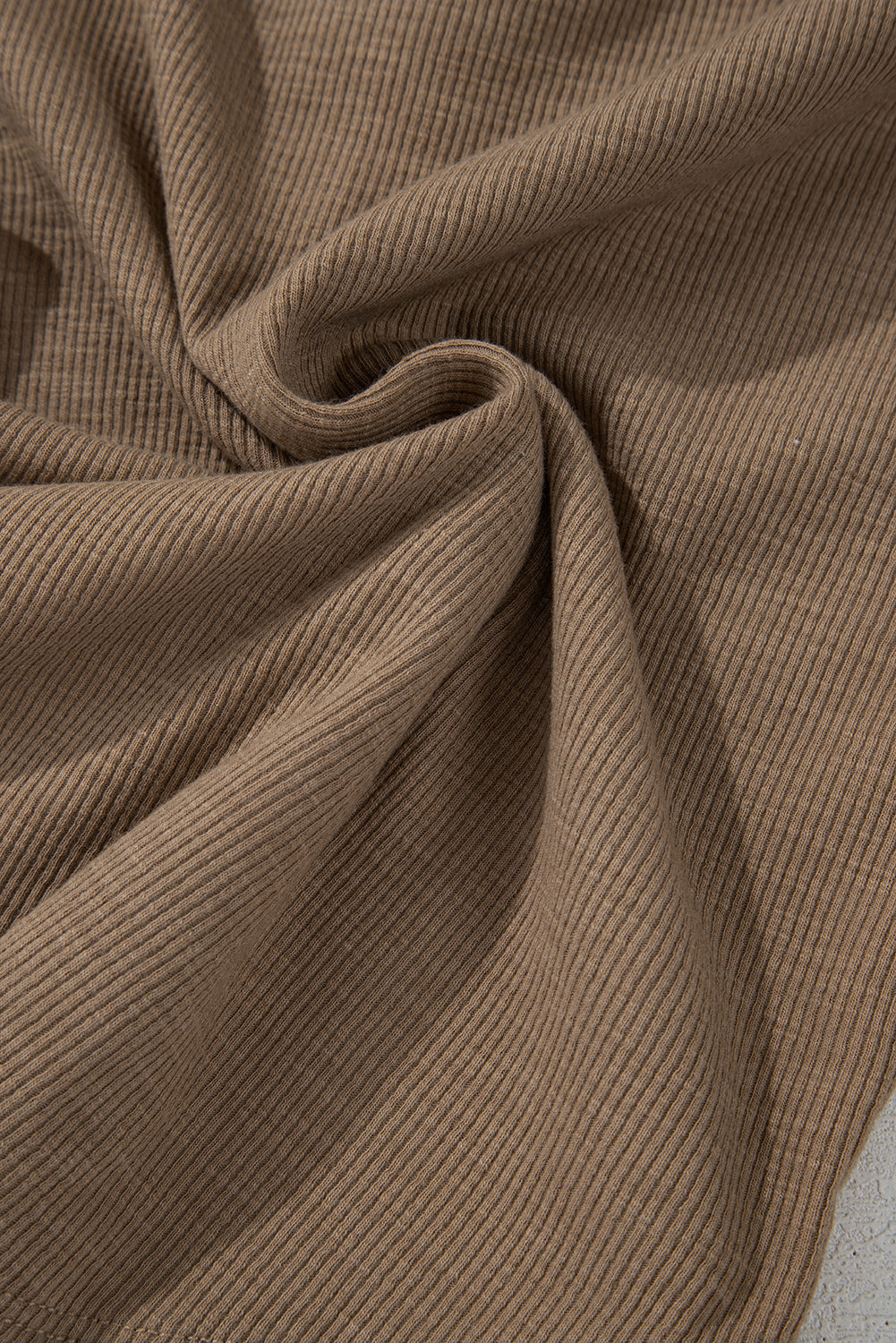 Chestnut Anglaise Broider Ribbed Long Sleeve Top-Chaelisa's New Jammies