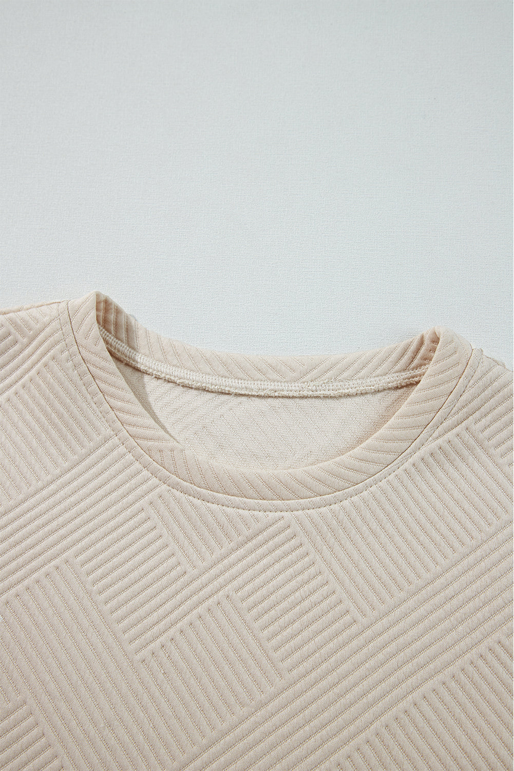 Apricot Solid Color Textured Long Sleeve Shift Dress-Chaelisa's New Jammies