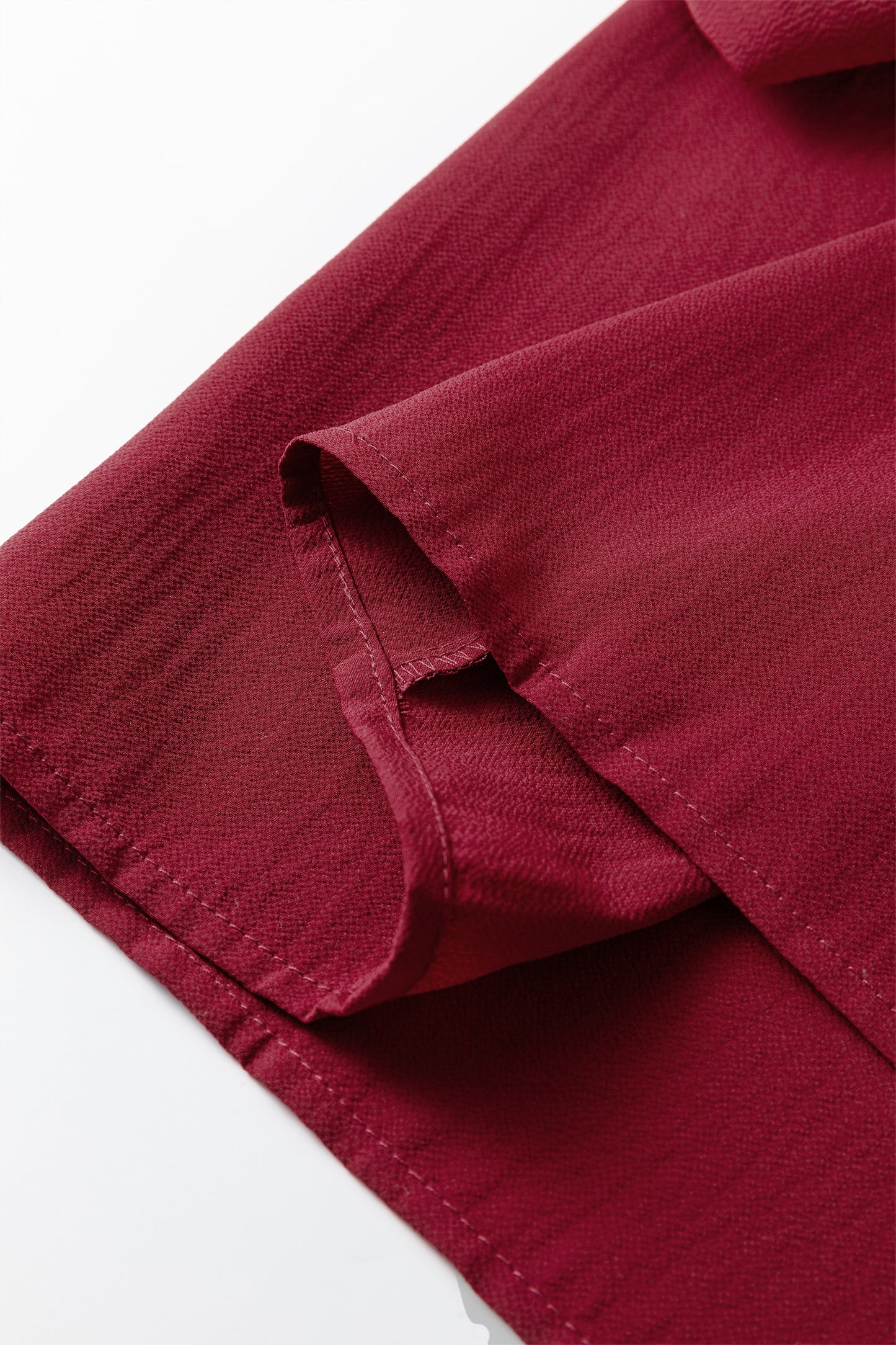 Fiery Red Black Frill Tiered Drawstring Waist Maxi Skirt