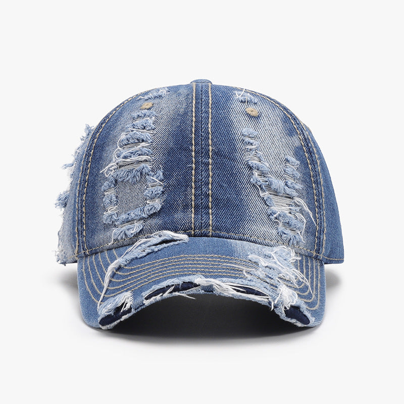 Distressed Adjustable Cotton Baseball Cap-Chaelisa's New Jammies