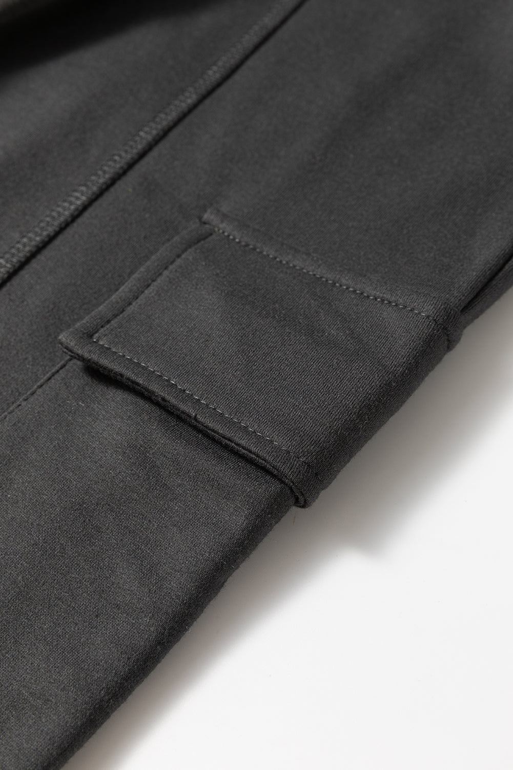 Carbon Grey Cargo Pockets Drawstring Sweatpants-Chaelisa's New Jammies