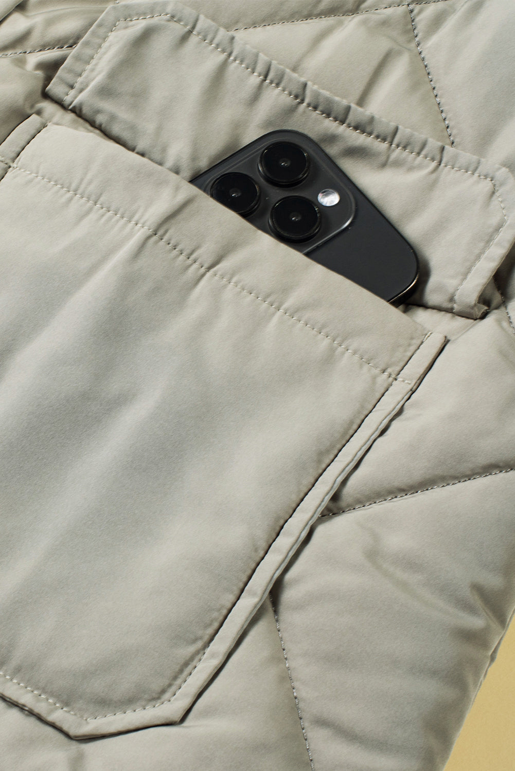 Grass Green Quilted Long Vest Jacket with Pockets-Chaelisa's New Jammies