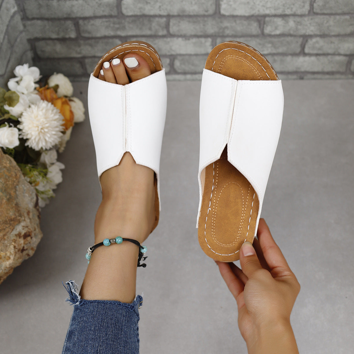 PU Leather Open Toe Sandals-Chaelisa's New Jammies