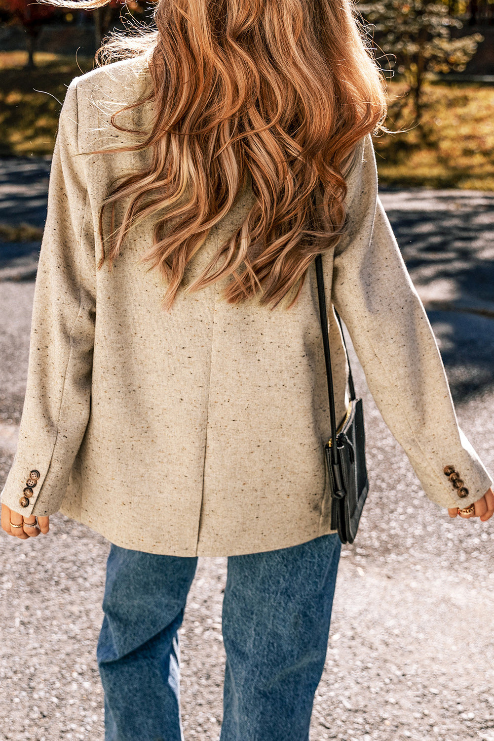 Oatmeal Single Breasted Elegant Suit Jacket-Chaelisa's New Jammies