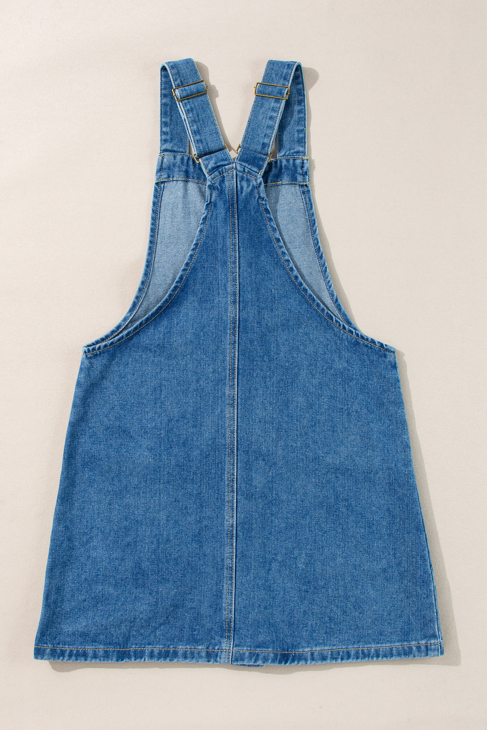 Dusk Blue Wide Strap Button Front Pocketed Denim Mini Dress-Chaelisa's New Jammies