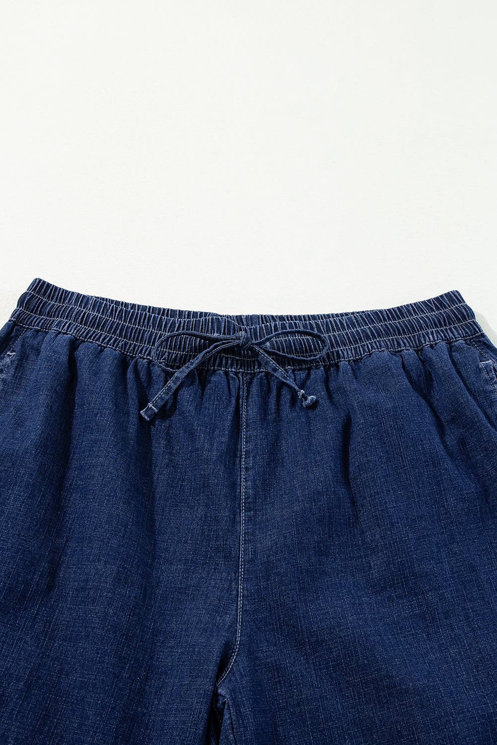 Real Teal Plus Size Drawstring High Waist Wide Leg Casual Jeans-Chaelisa's New Jammies