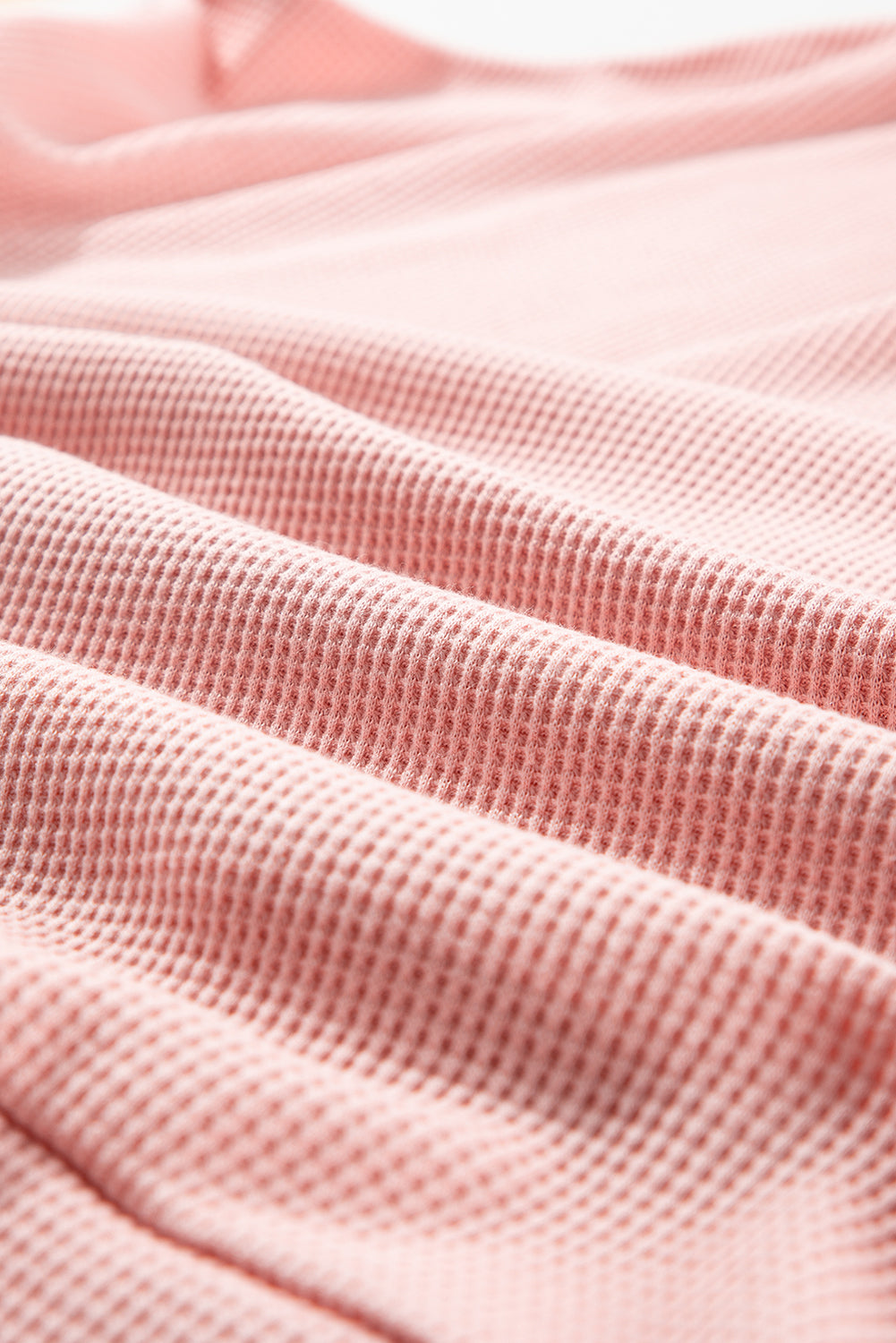 Light Pink Waffle Knit Fleece Lined High Low Oversized Hoodie-Chaelisa's New Jammies