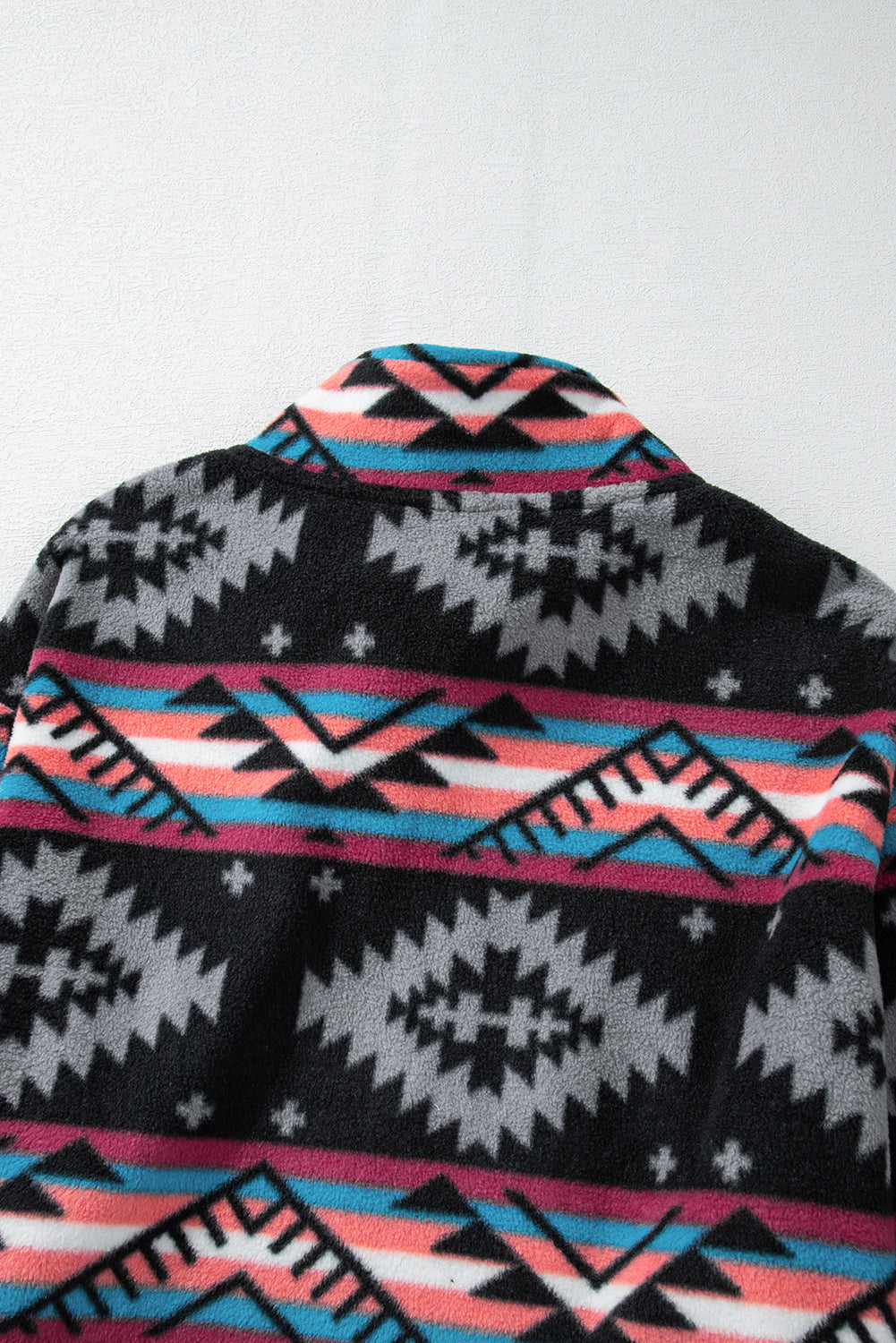 Black Aztec Printed Zip Up Collar Jacket-Chaelisa's New Jammies