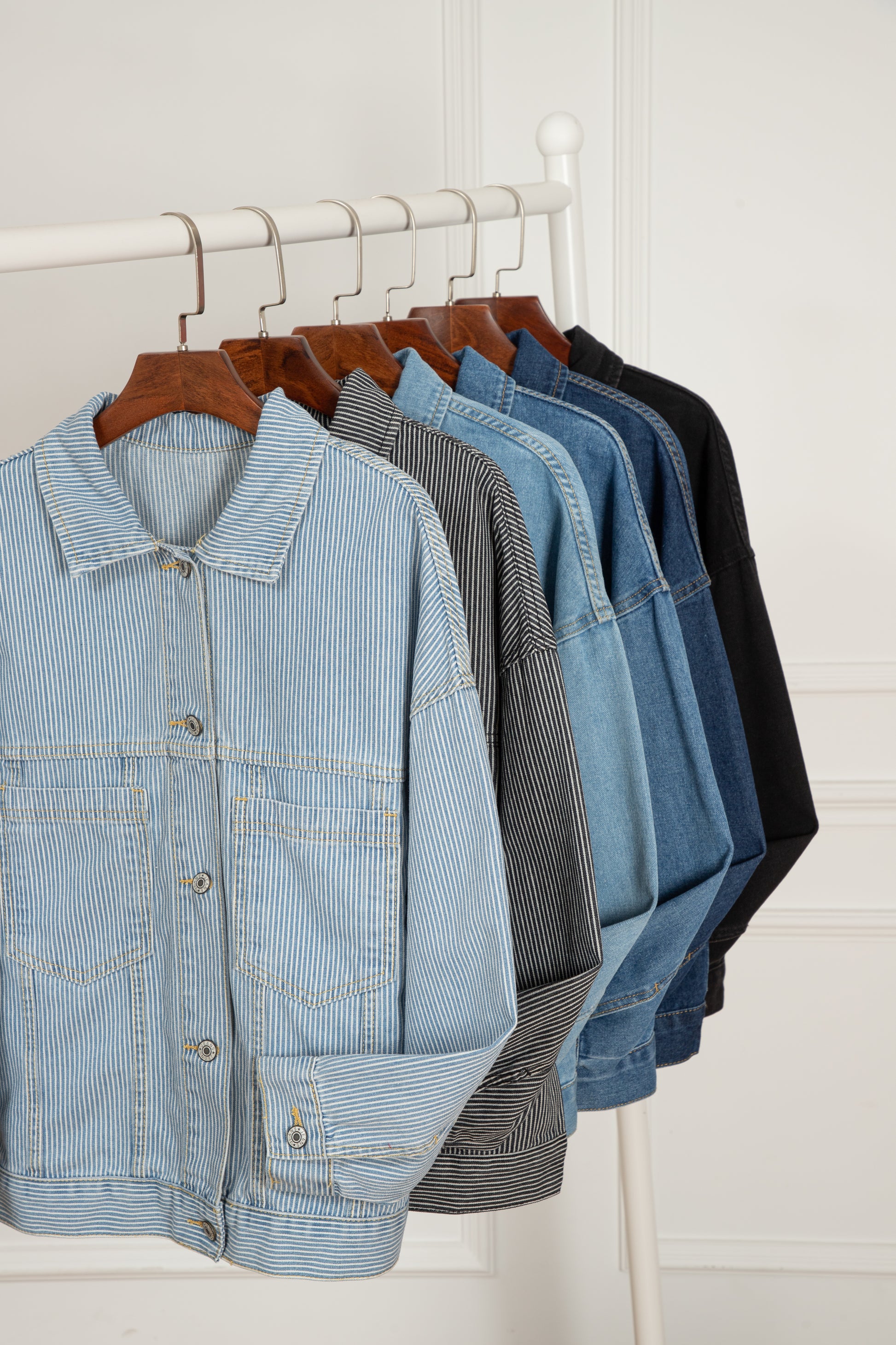 Light Blue Washed Oversize Pocketed Denim Jacket-Chaelisa's New Jammies