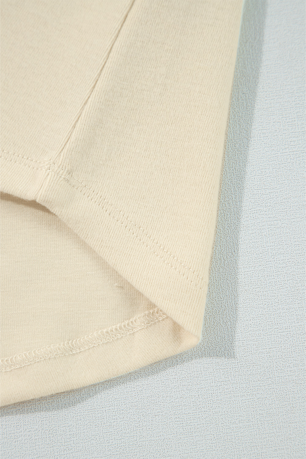 Beige Thermal Knit Patchwork Exposed Seam Long Sleeve Top-Chaelisa's New Jammies