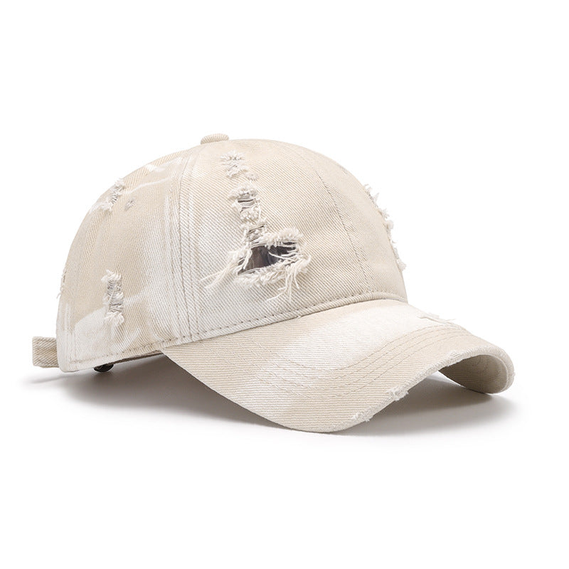Distressed Adjustable Cotton Baseball Cap-Chaelisa's New Jammies