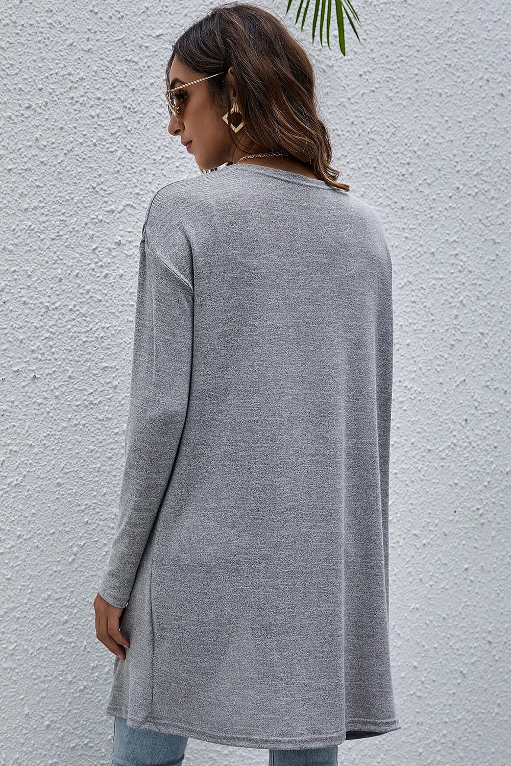 High Rise Solid Color Open Front Lightweight Cardigan-Chaelisa's New Jammies