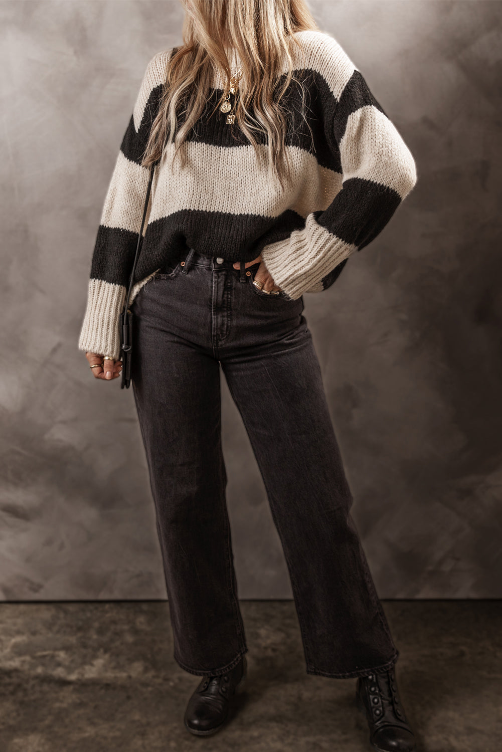 Jet Stream Colorblock Loose Pullover Sweater-Chaelisa's New Jammies