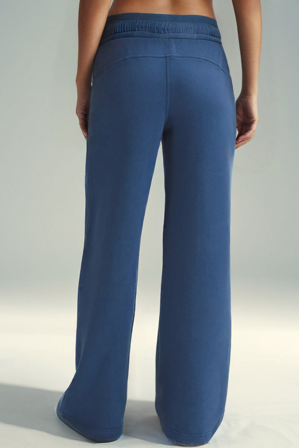 Sail Blue Drawstring High Waist Wide Leg Pocketed Sweatpants-Chaelisa's New Jammies