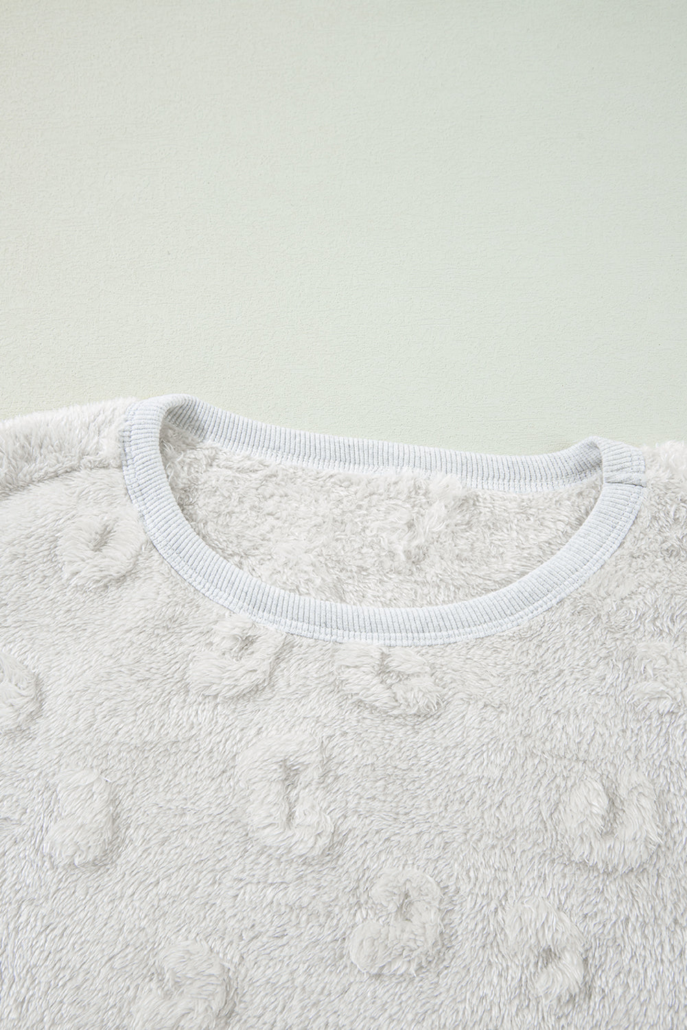 Light Grey Textured Leopard Fleece Loose Two Piece Lounge Set-Chaelisa's New Jammies