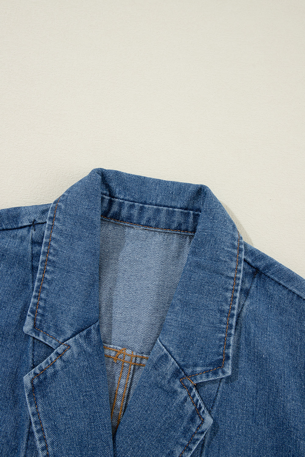 Sail Blue Side Pockets Lapel Collar Denim Jacket-Chaelisa's New Jammies