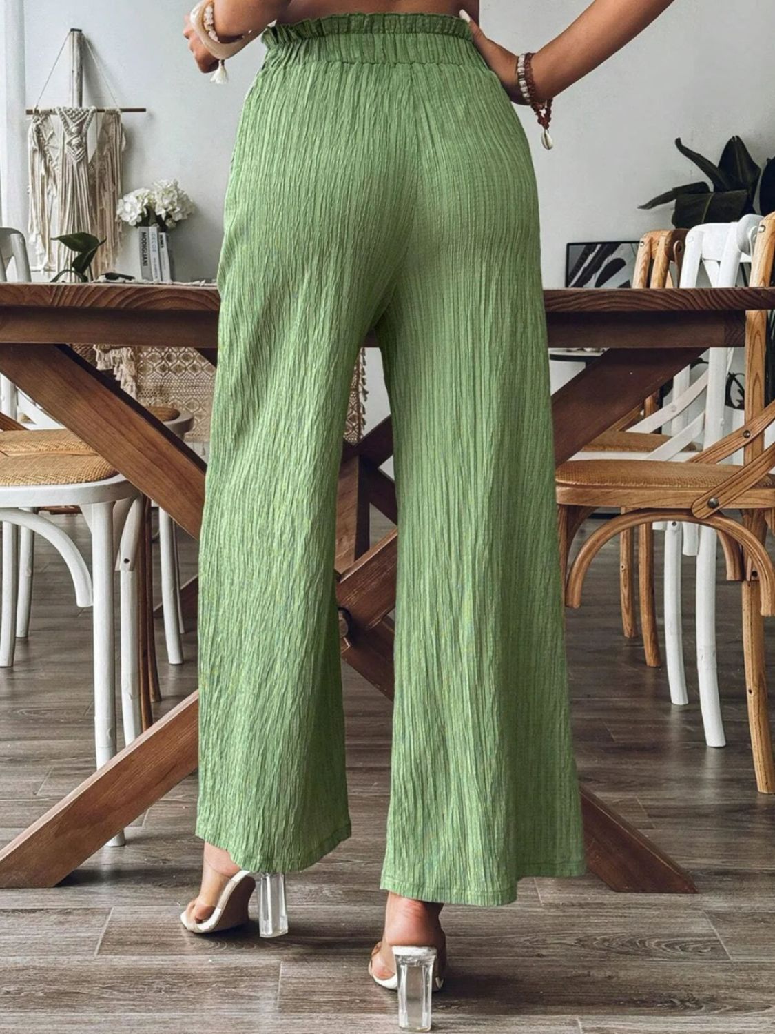 Frill Wide Leg Pants-Chaelisa's New Jammies