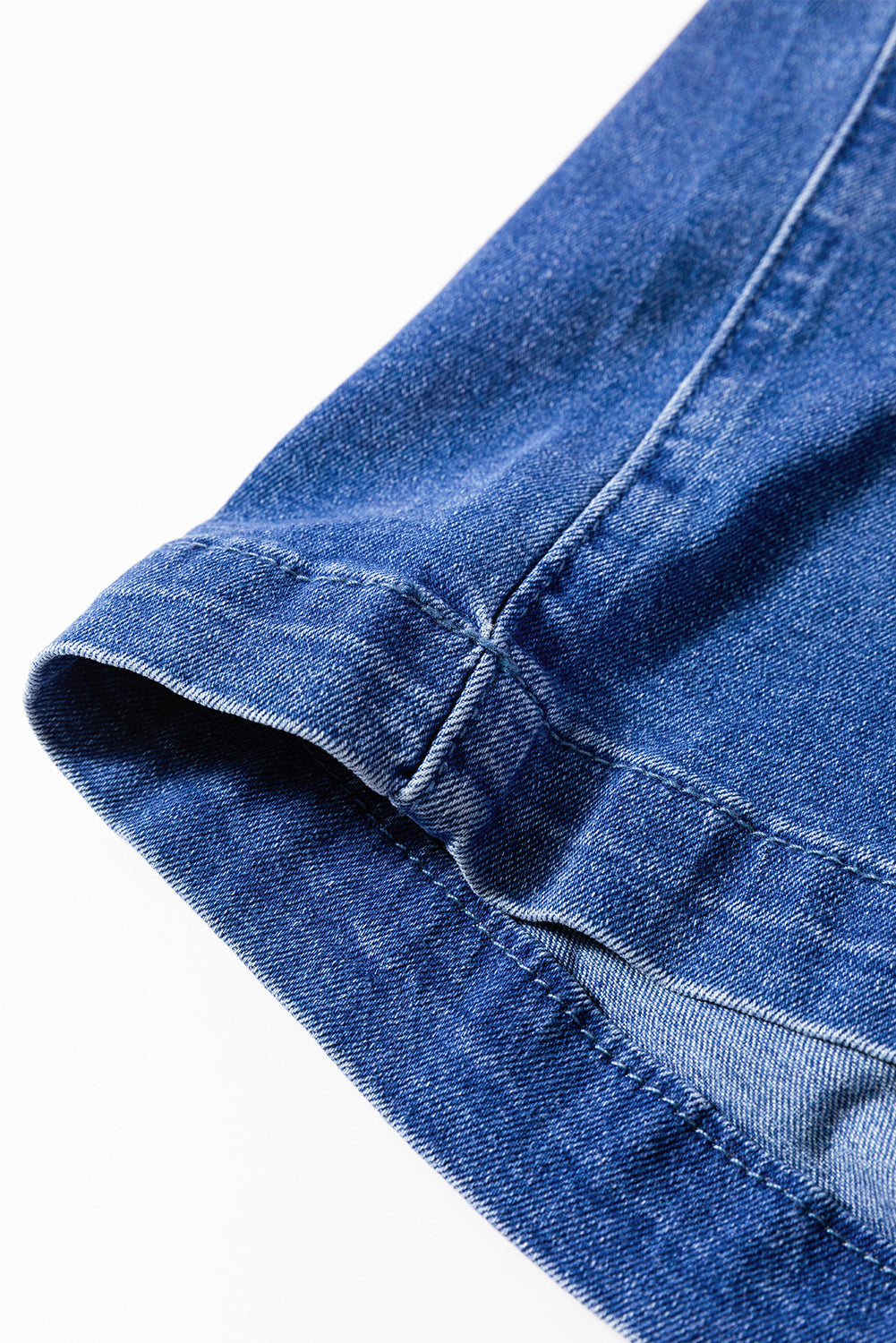 Prussian Blue Mineral Wash Knotted Strap Patched Pocket Wide Leg Denim Overalls-Chaelisa's New Jammies