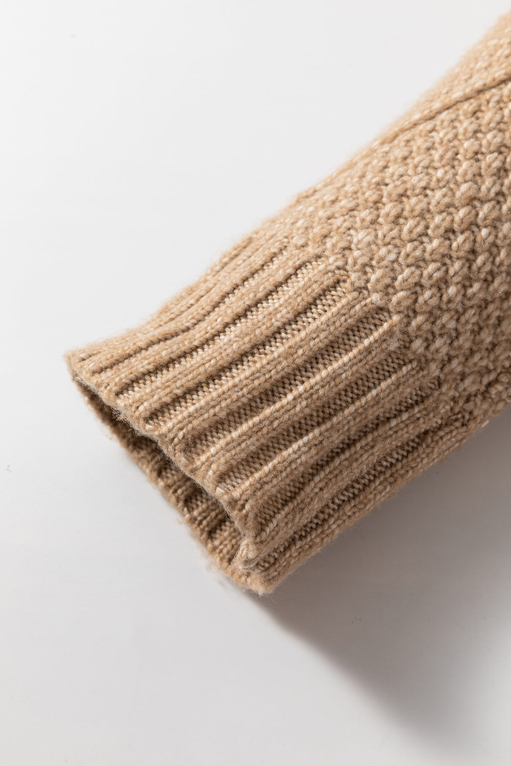 Parchment Cable Knit Drop Shoulder Loose Fit Sweater Dress-Chaelisa's New Jammies