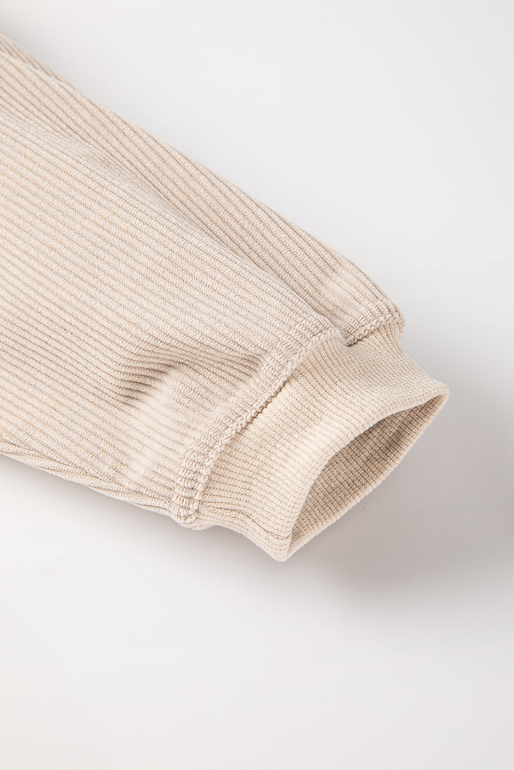 Smoke Gray Ribbed Corduroy Oversized Sweatshirt-Chaelisa's New Jammies