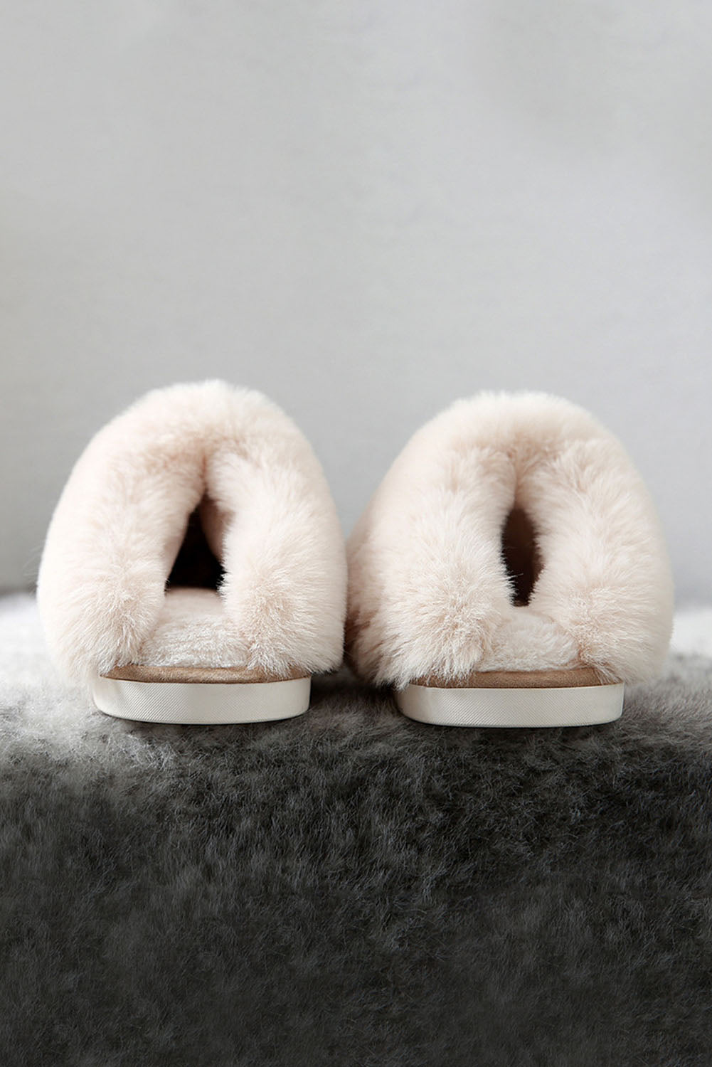 Khaki Cut and Sew Faux Suede Plush Lined Slippers-Chaelisa's New Jammies