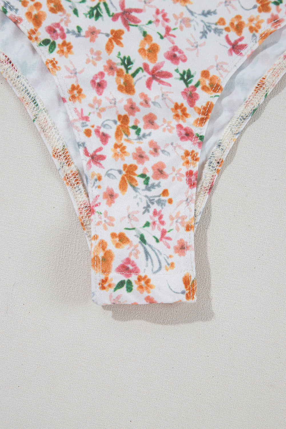 Orange Short Sleeve Floral Ruched Sweetheart Bodysuit-Chaelisa's New Jammies