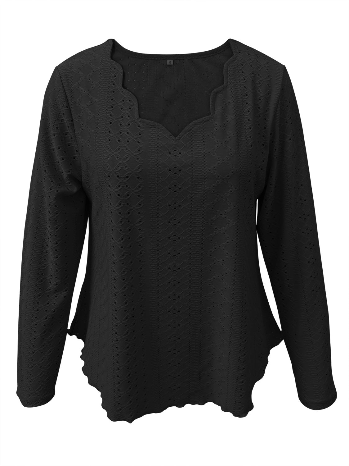 Eyelet Long Sleeve Blouse-Chaelisa's New Jammies