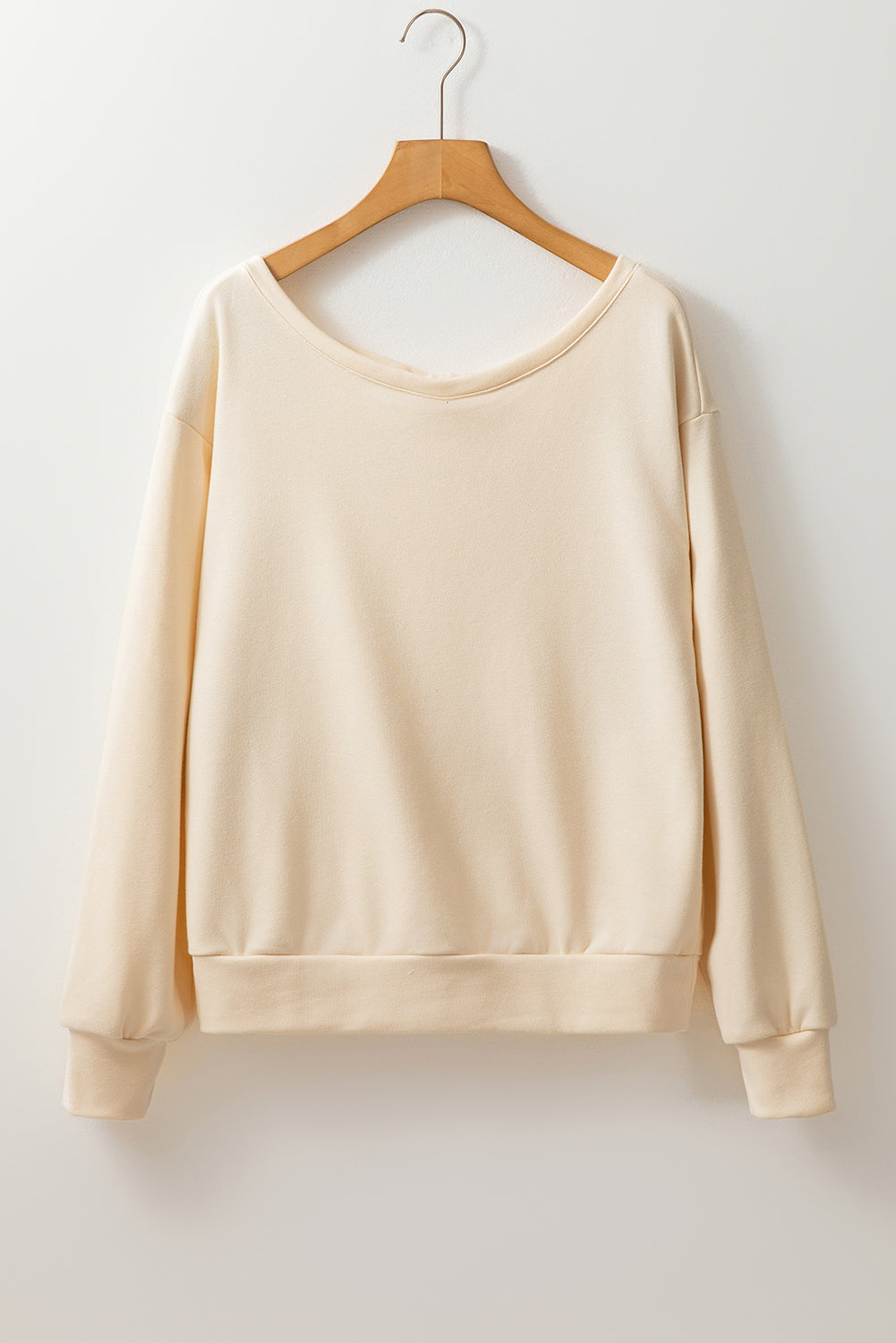 Apricot Bowknot Dewback Round Neck Sweatshirt-Chaelisa's New Jammies