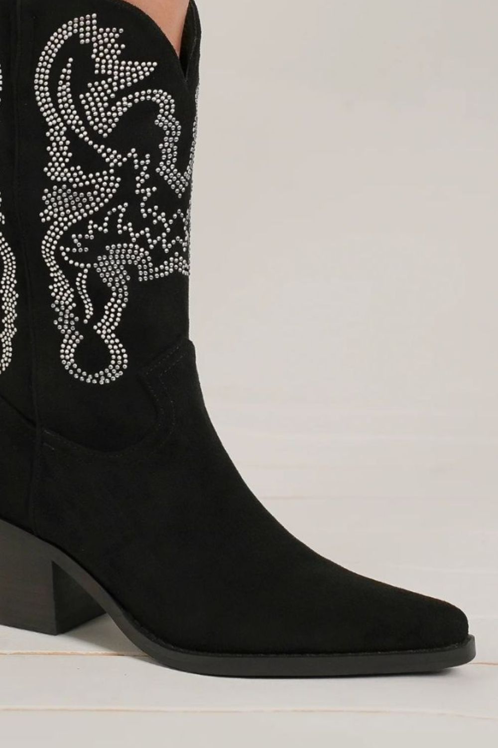 Beast Fashion Rhinestone Detail Point Toe Boots-Chaelisa's New Jammies