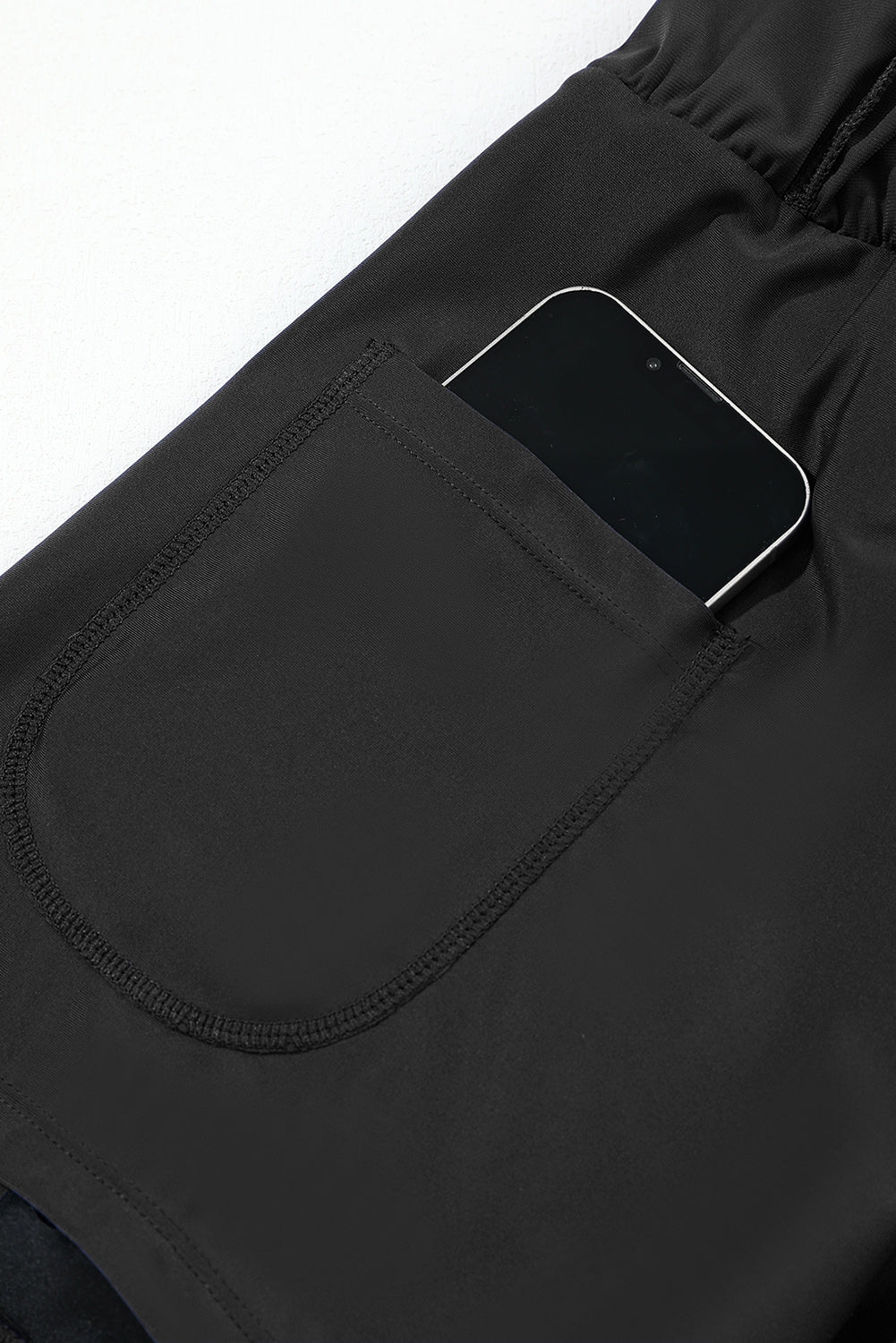 Black Pocketed Wide Waistband Swim Shorts-Chaelisa's New Jammies
