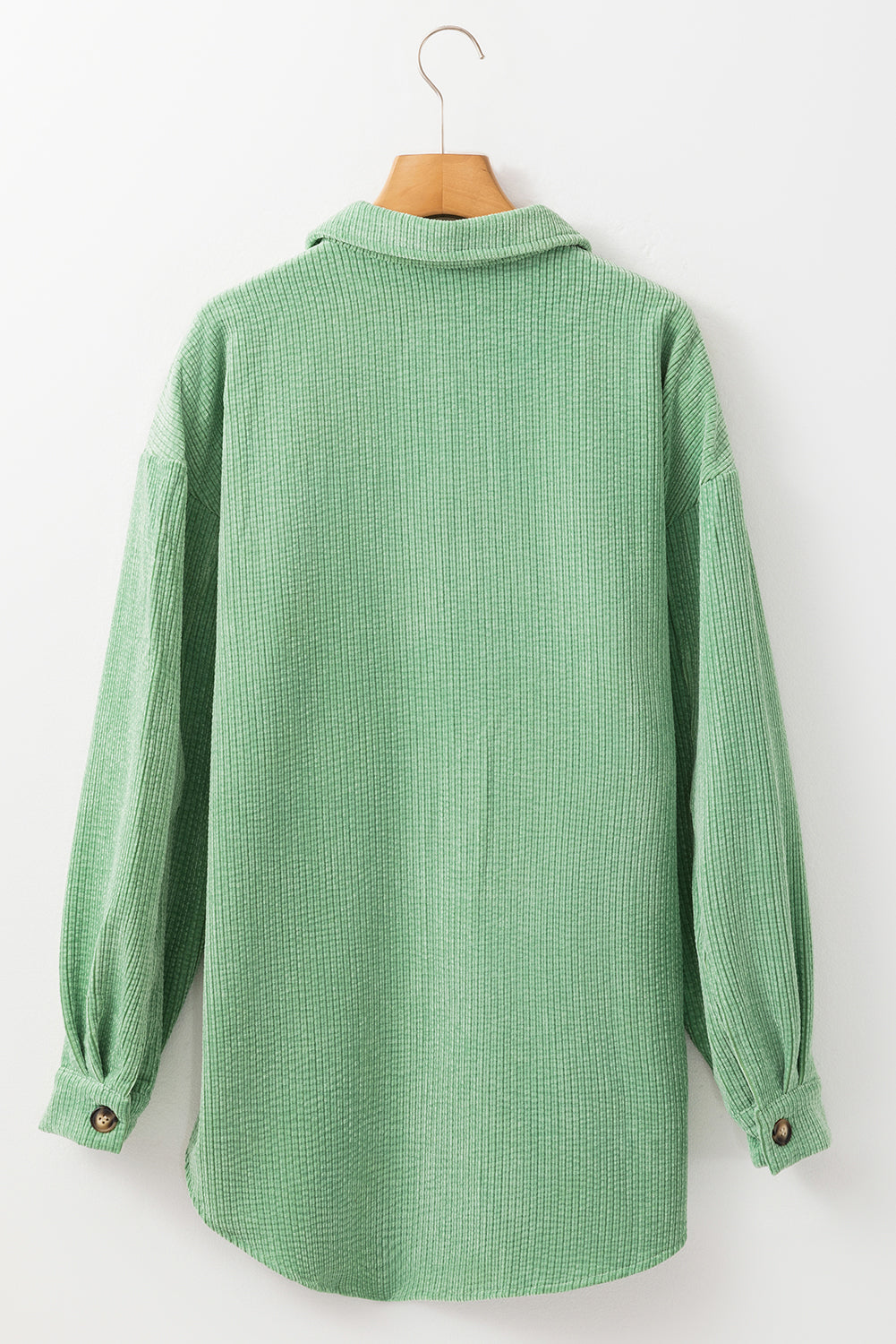 Mist Green Patched Pocket Button Up Corduroy Shacket-Chaelisa's New Jammies