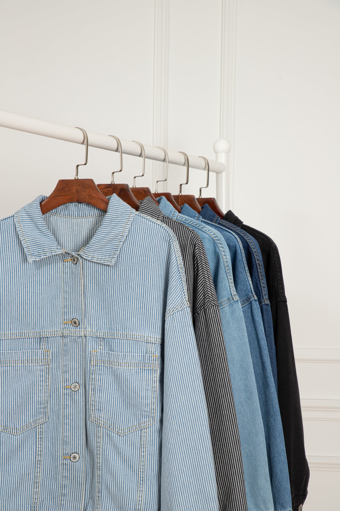Light Blue Washed Oversize Pocketed Denim Jacket-Chaelisa's New Jammies