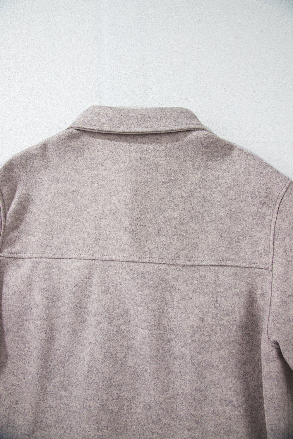 Light Grey Turn Down Collar Flap Pockets Buttoned Shacket-Chaelisa's New Jammies