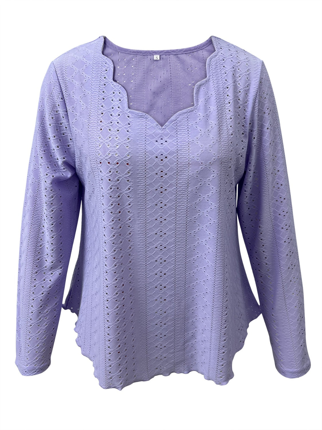 Eyelet Long Sleeve Blouse-Chaelisa's New Jammies