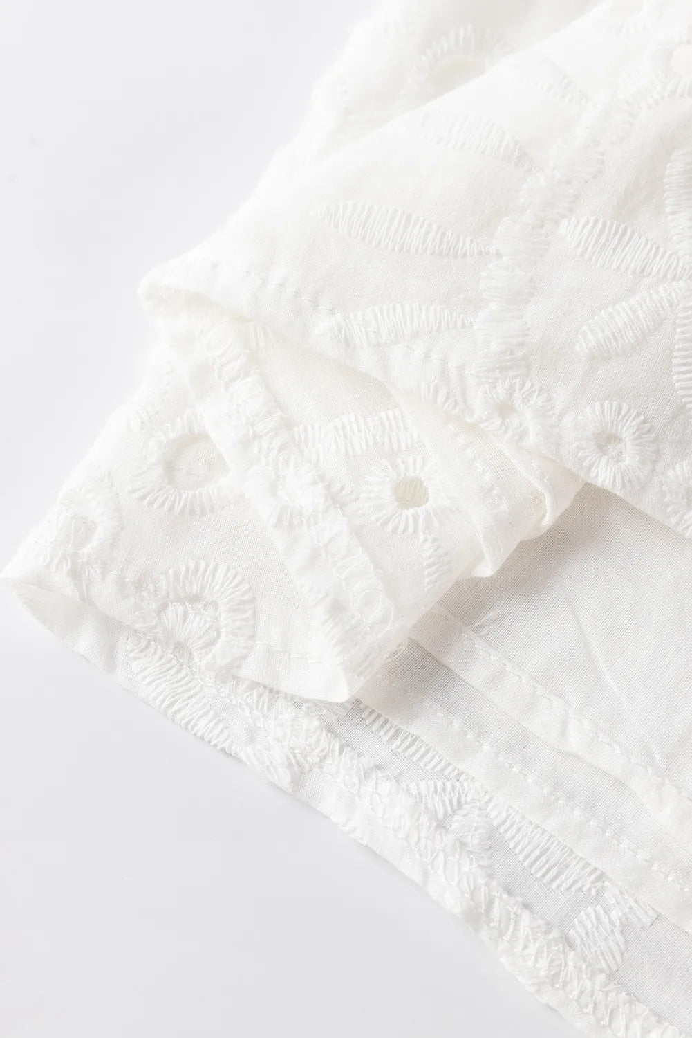 Eyelet Frill Short Sleeve Blouse-Chaelisa's New Jammies