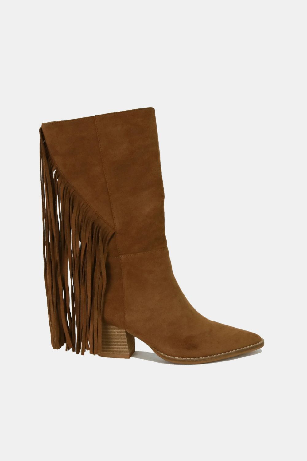 Beast Fashion Suede Fringe Point Toe Boots-Chaelisa's New Jammies