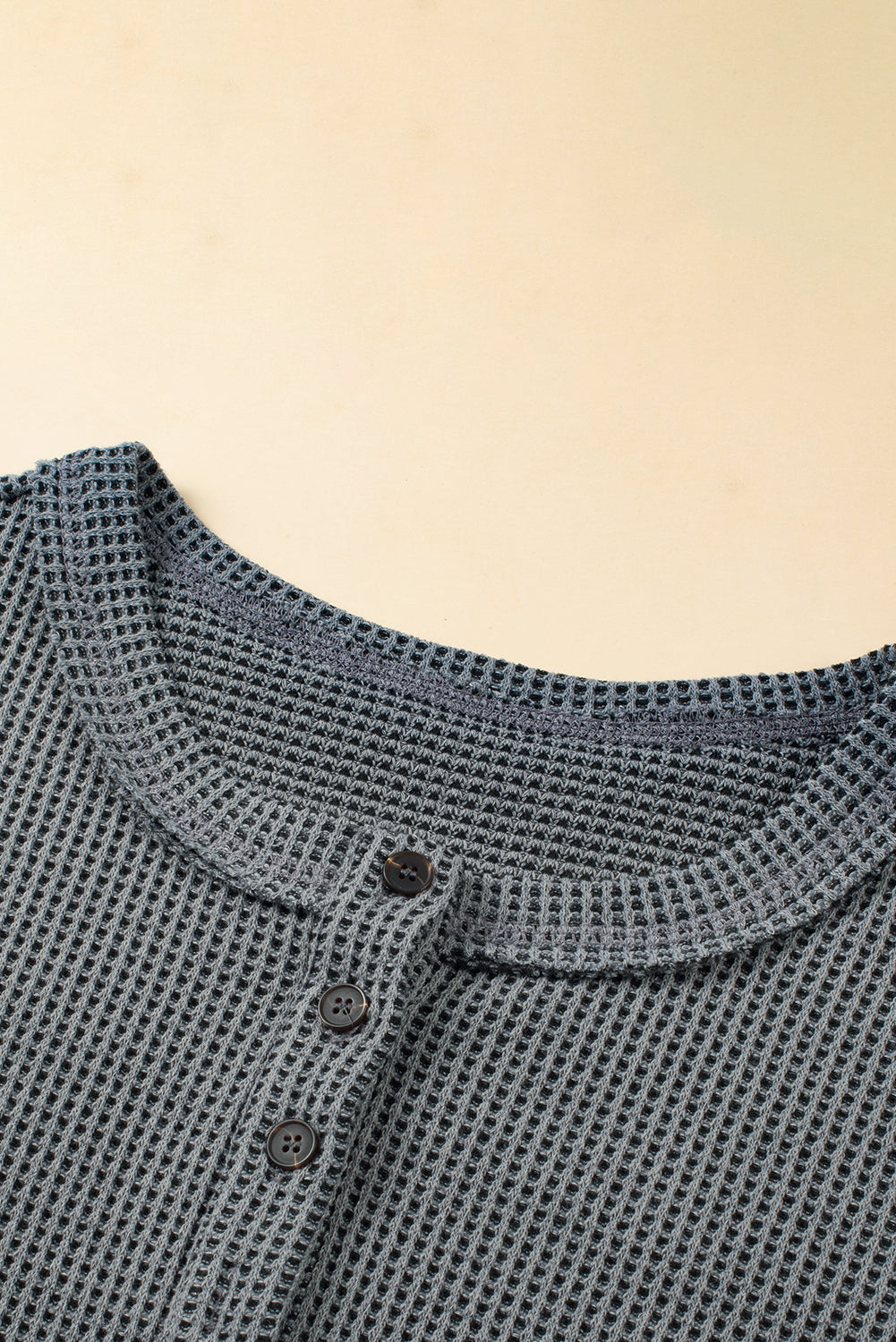 Laurel Green Waffle Knit Buttoned Top and Drawstring Shorts Set-Chaelisa's New Jammies