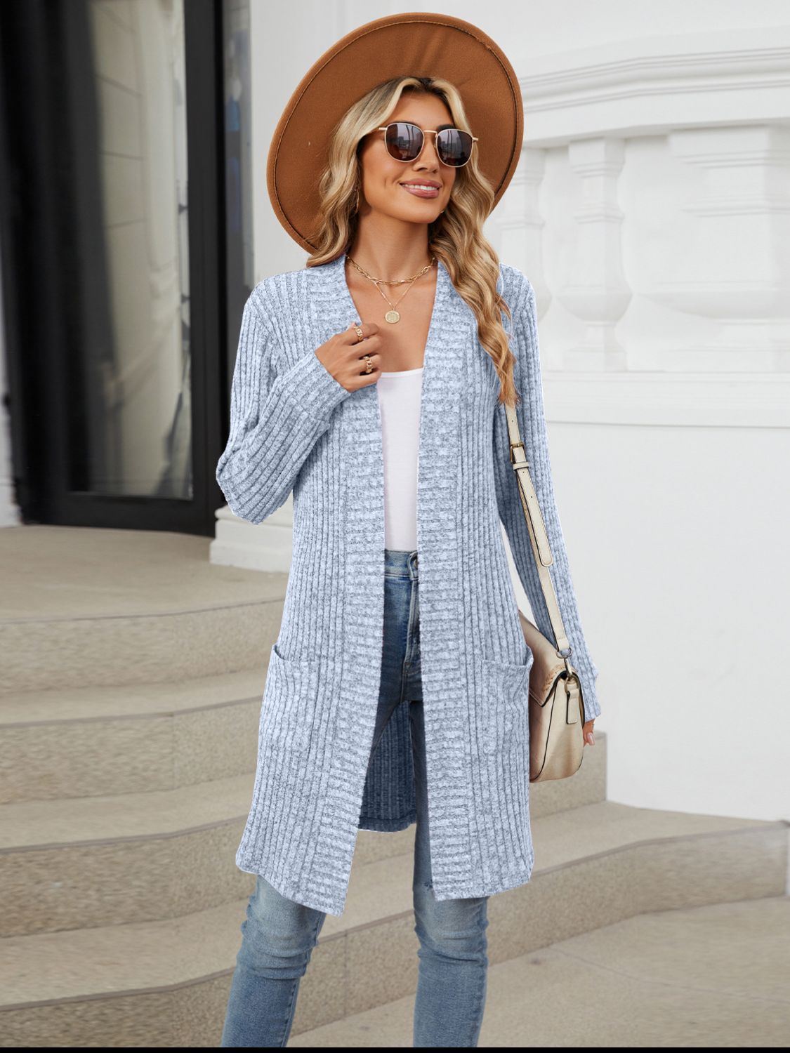 Open Front Long Sleeve Cardigan-Chaelisa's New Jammies