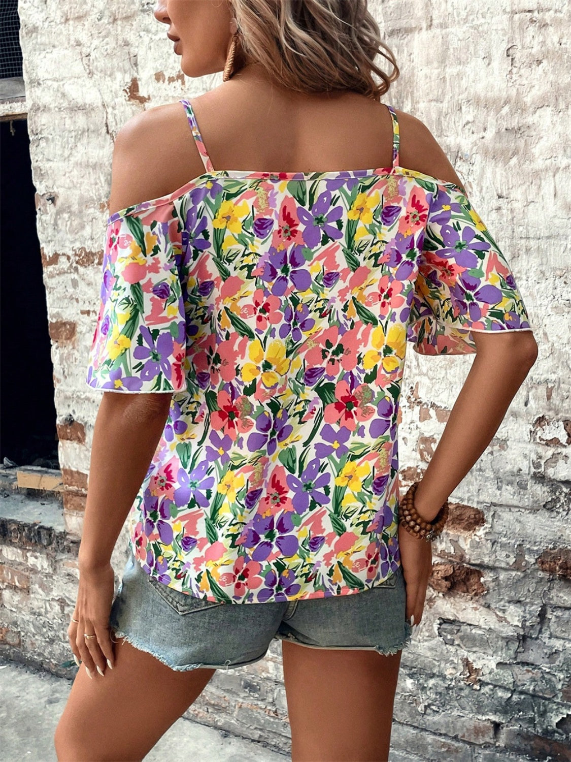 Floral Half Sleeve Blouse-Chaelisa's New Jammies