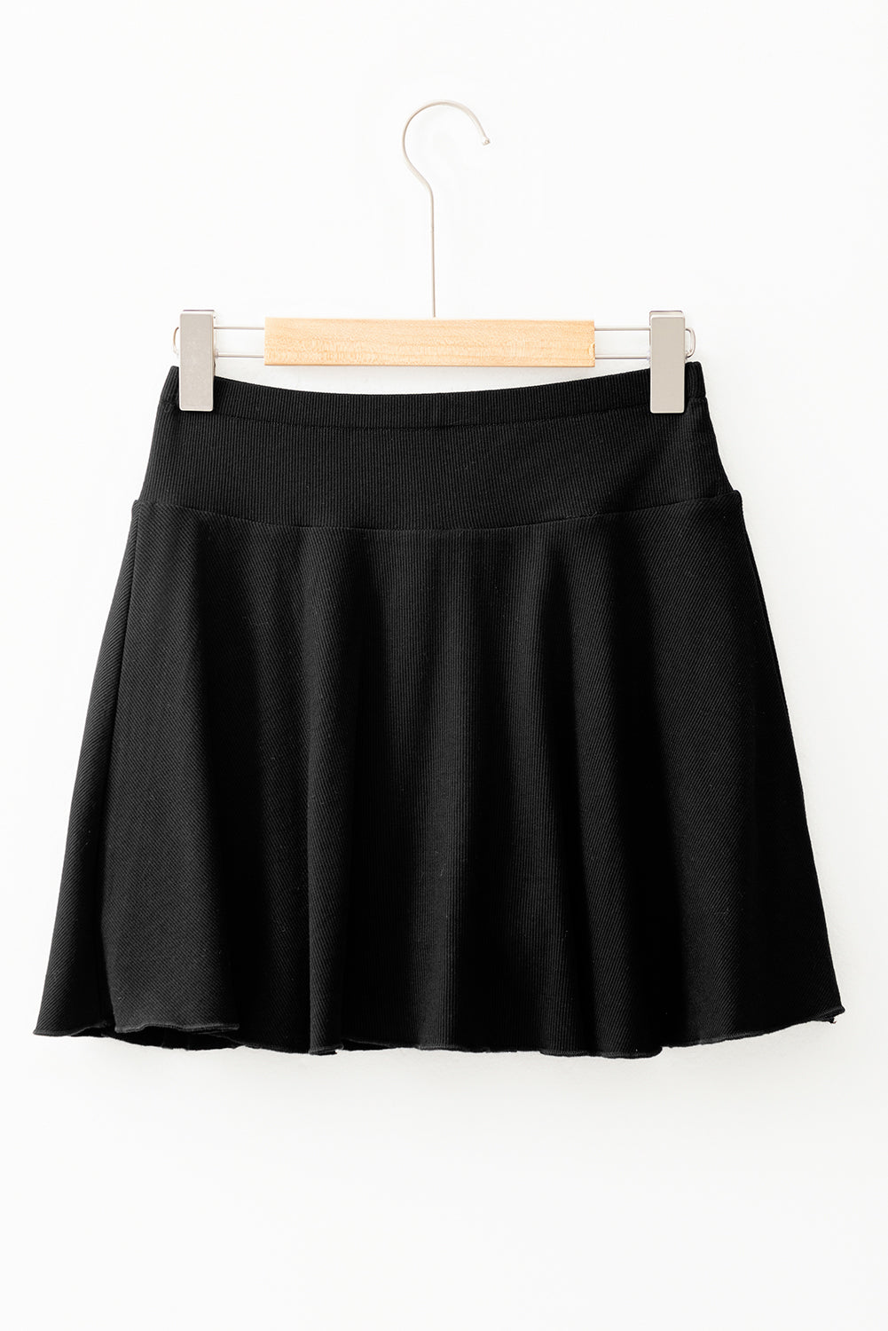 Black A-line Draped High Waist Phone Pocket Lined Skort-Chaelisa's New Jammies