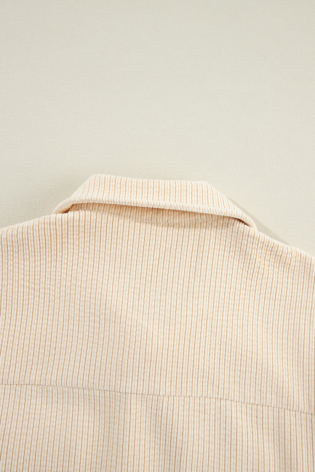 Oatmeal Corduroy Flap Pocket Button Up Shacket-Chaelisa's New Jammies